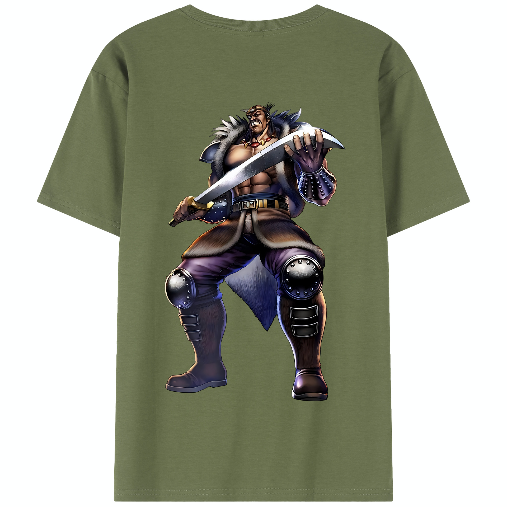（画像用） 北斗の拳 Fist of the North Star 綿100％半袖Tシャツ（背面プリント）